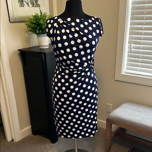 Navy Polka Dot Dress